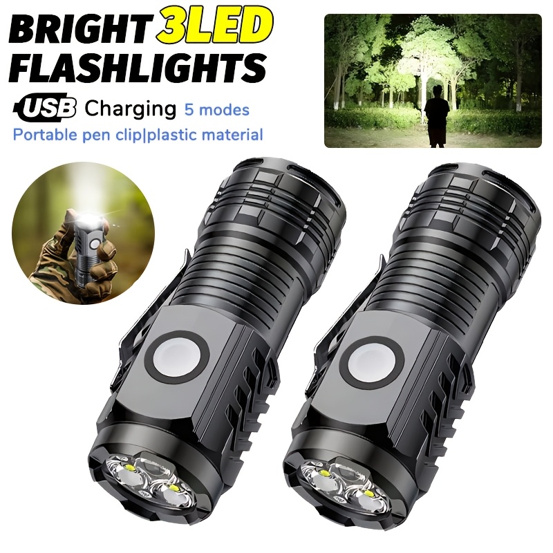 Outdoor Lighting Quality - مصباح يدوي LED محمول صغير وقوي،