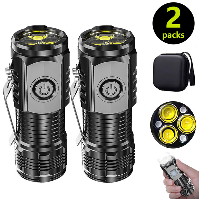 Outdoor Lighting Quality - مصباح يدوي صغير 3LED مع مشبك