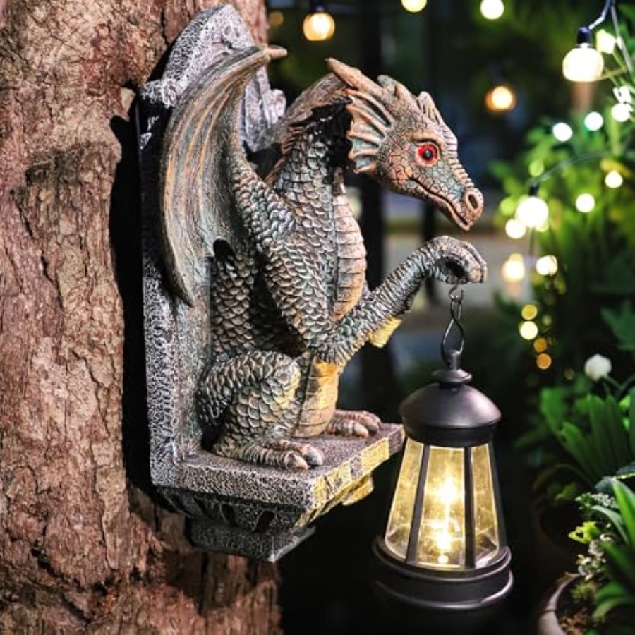Outdoor Lighting On Trees - فانوس شمسي على شكل تمثال تنين