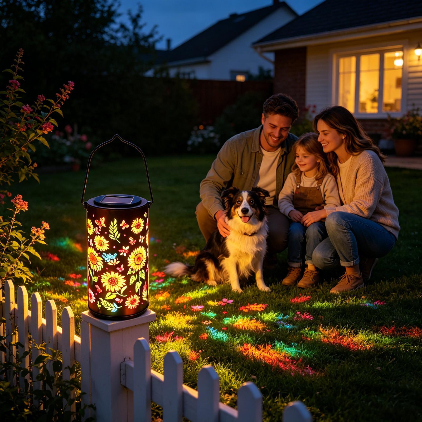 فانوس شمسي على شكل زهرة عباد ا - مراجعة Outdoor Lighting For Patio وسعره