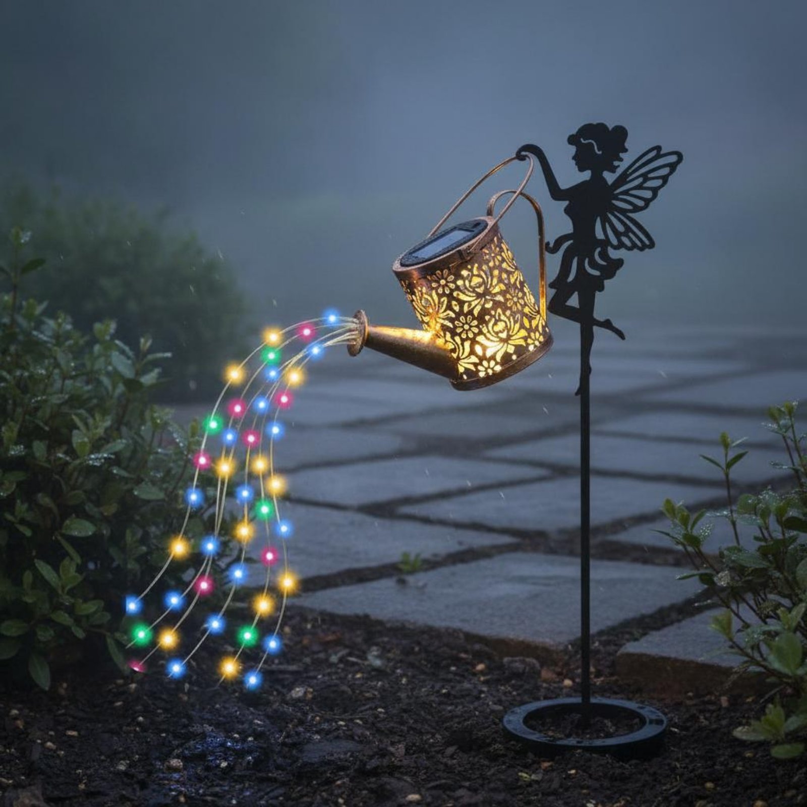 ضوء رشاش مياه يعمل بالطاقة الش - مراجعة Outdoor Lighting For Patio وسعره