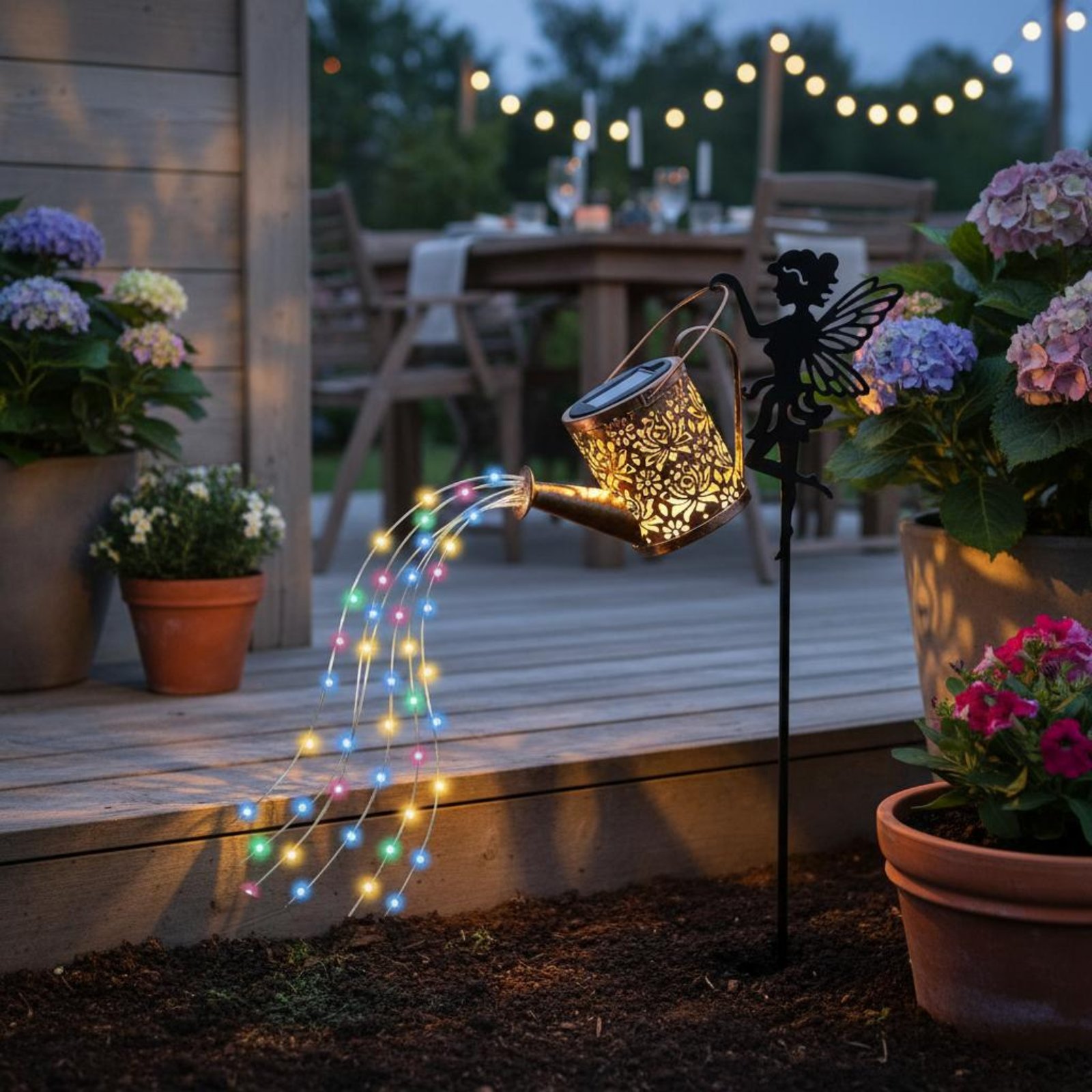 ضوء رشاش مياه يعمل بالطاقة الش - مراجعة Outdoor Lighting For Patio وسعره