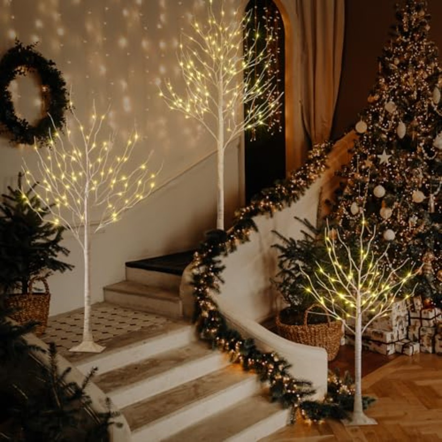 مجموعة أضواء شجرة البتولا LED  - مراجعة Outdoor Lighting On Trees وسعره