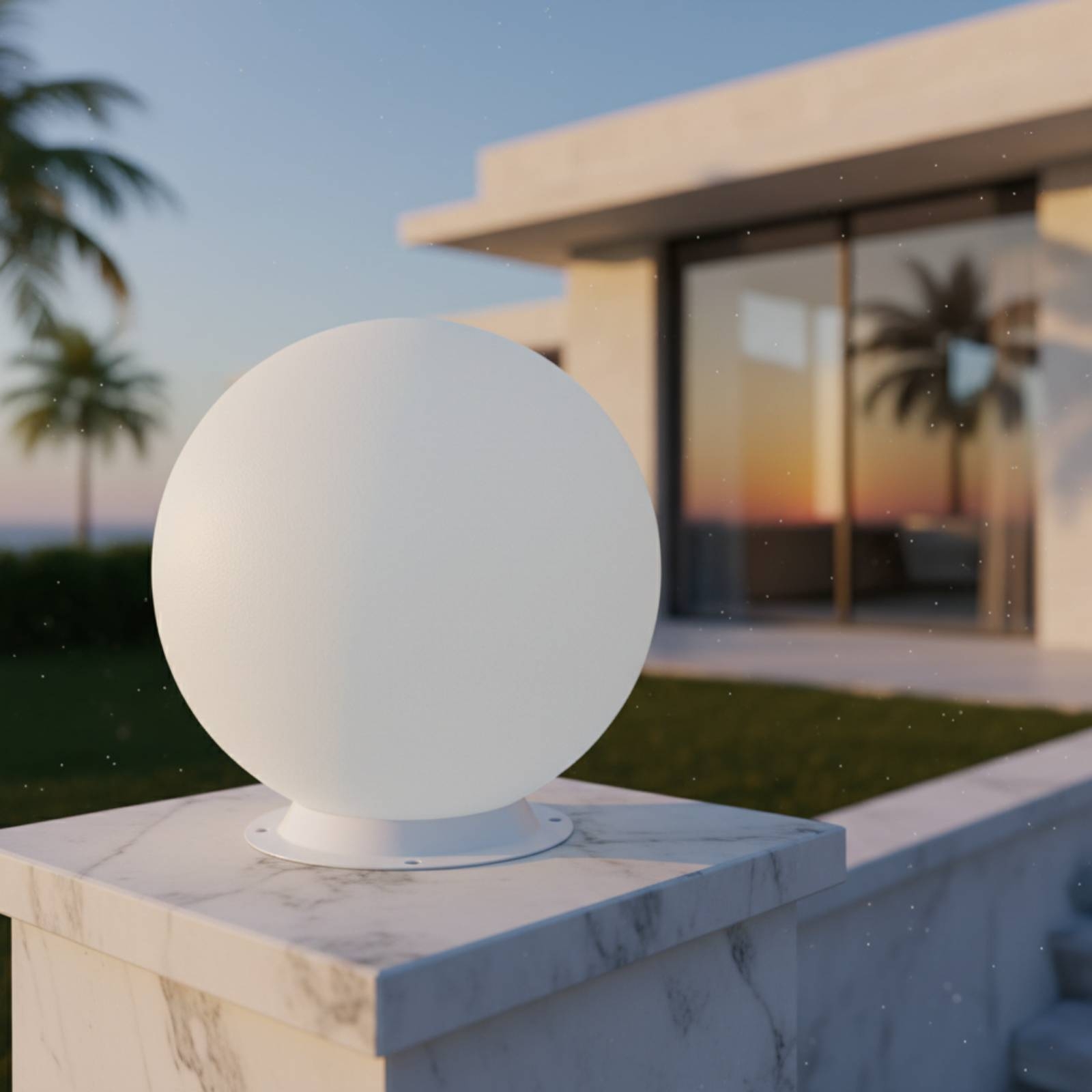 مصباح شمسي للعمود يعمل من الغس - مراجعة Outdoor Lighting Globes وسعره