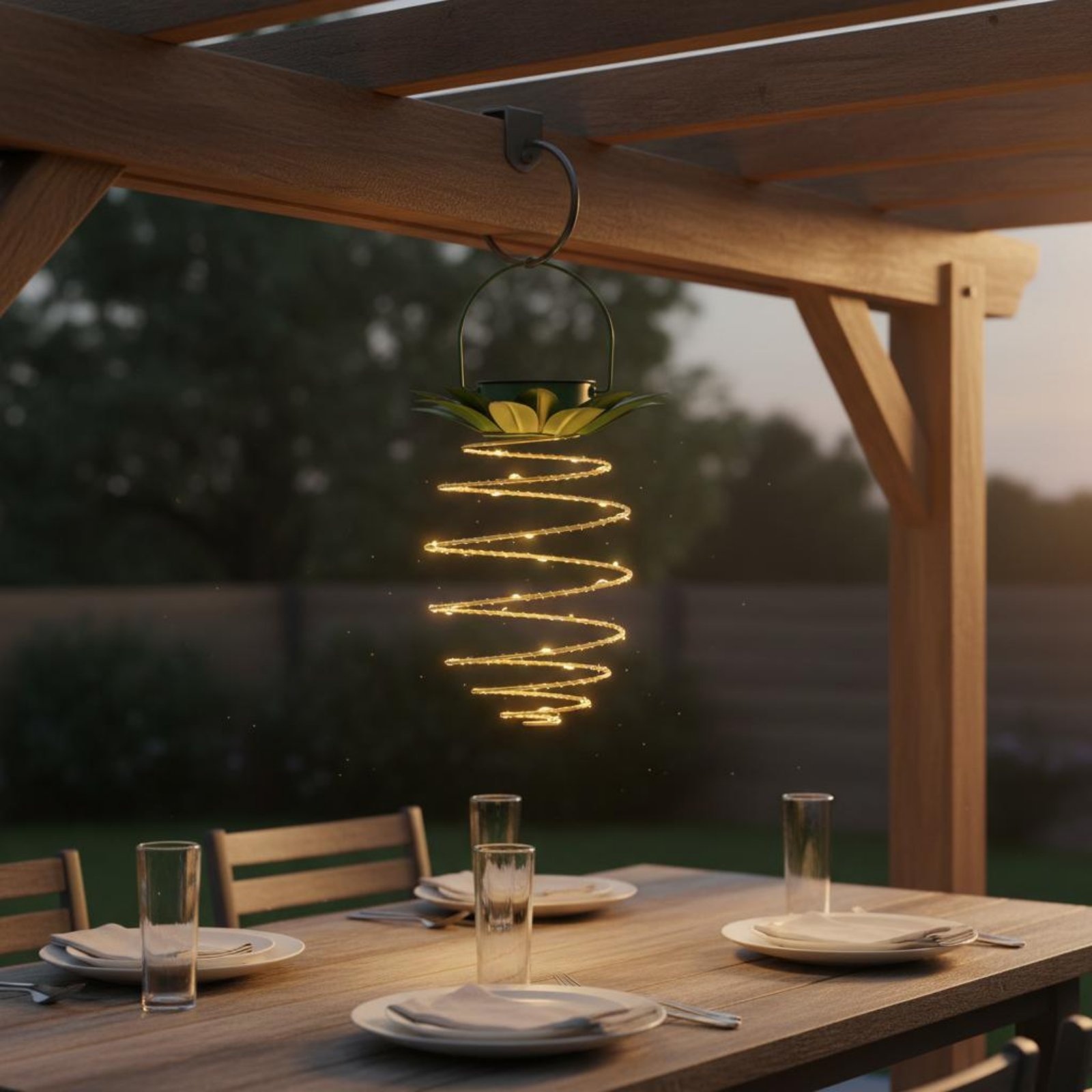 قطعتان من مصابيح الأناناس الشم - مراجعة Outdoor Lighting For Patio وسعره