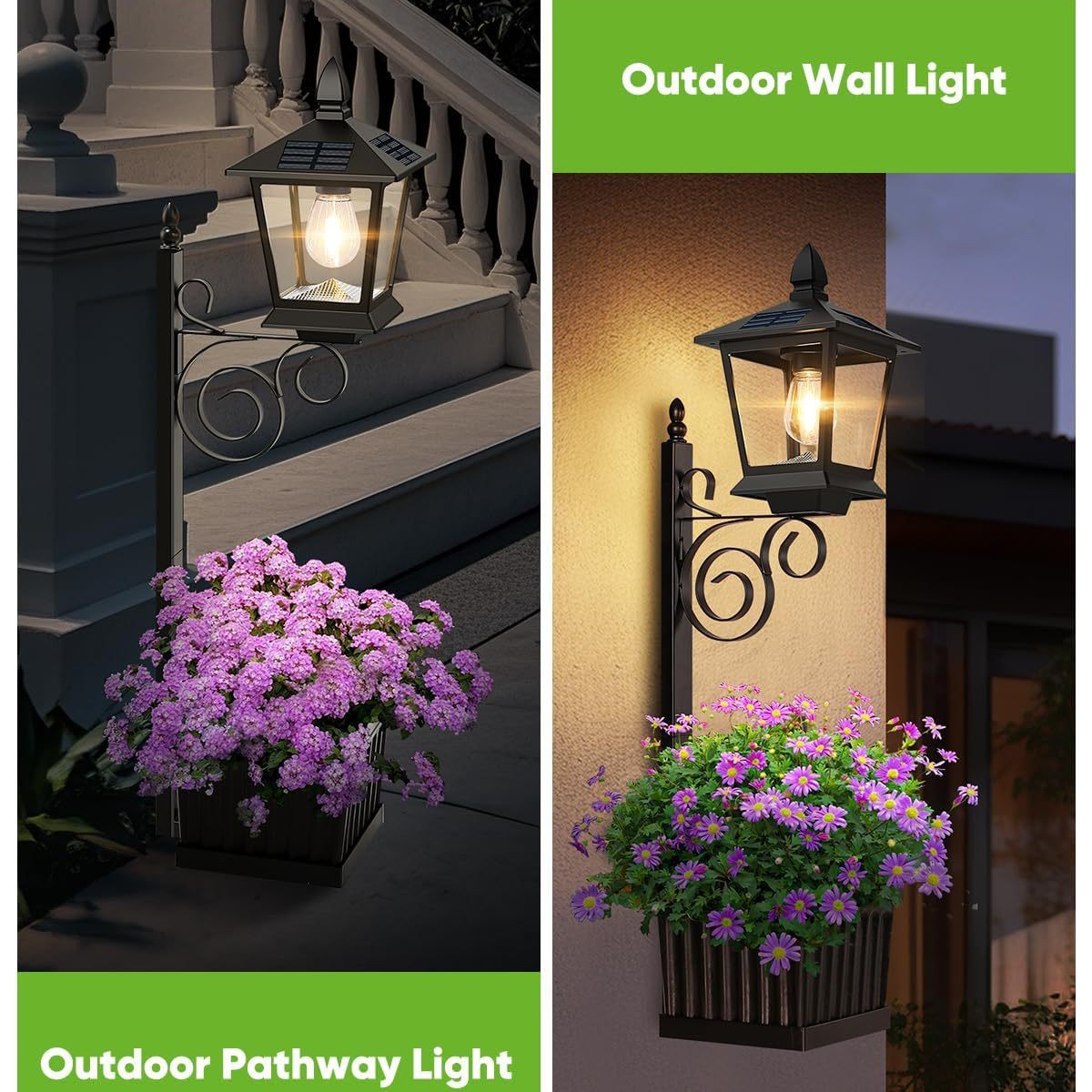 مصباح شمسي 2 في 1 مقاوم للماء  - مراجعة Outdoor Lighting For Patio وسعره
