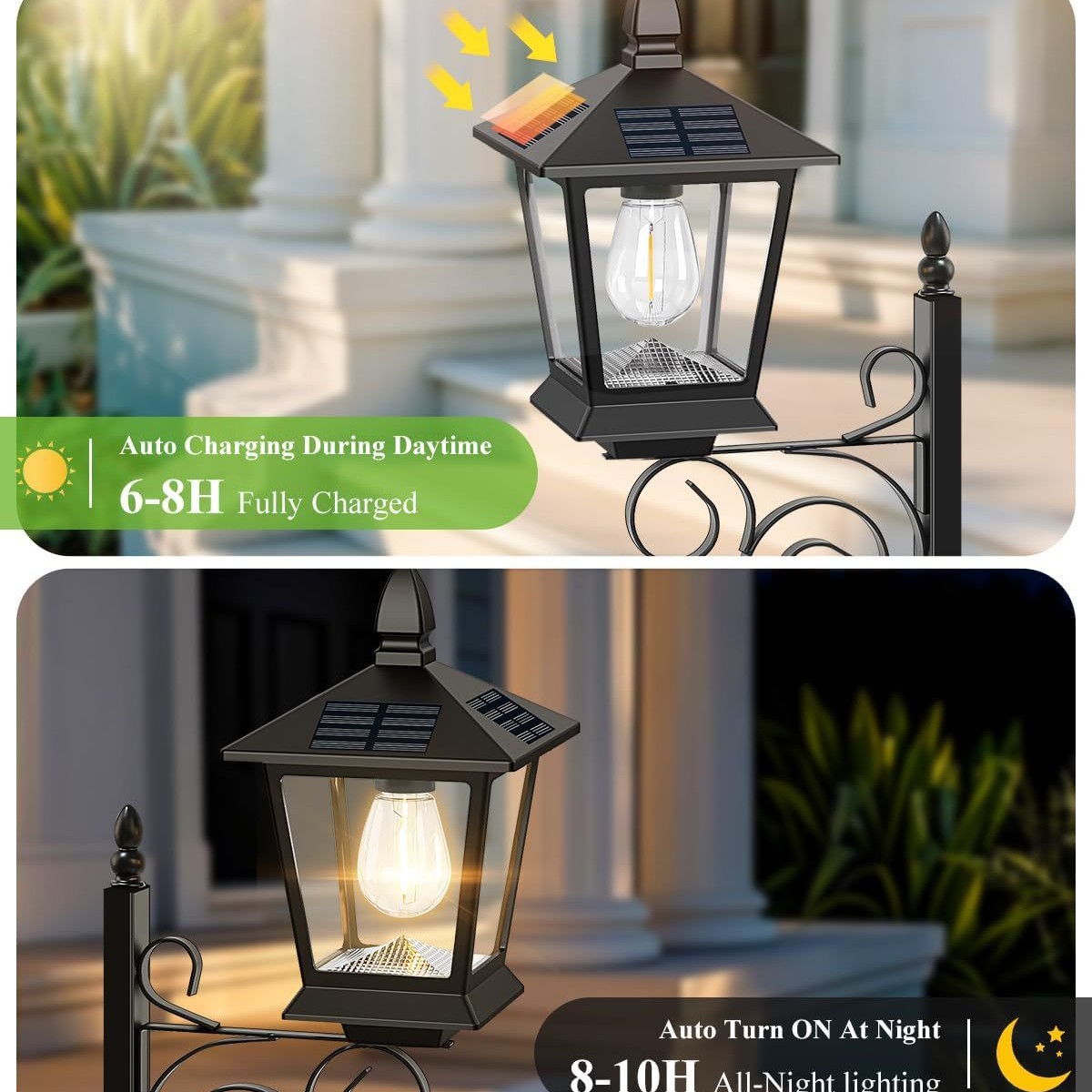 مصباح شمسي 2 في 1 مقاوم للماء  - مراجعة Outdoor Lighting For Patio وسعره