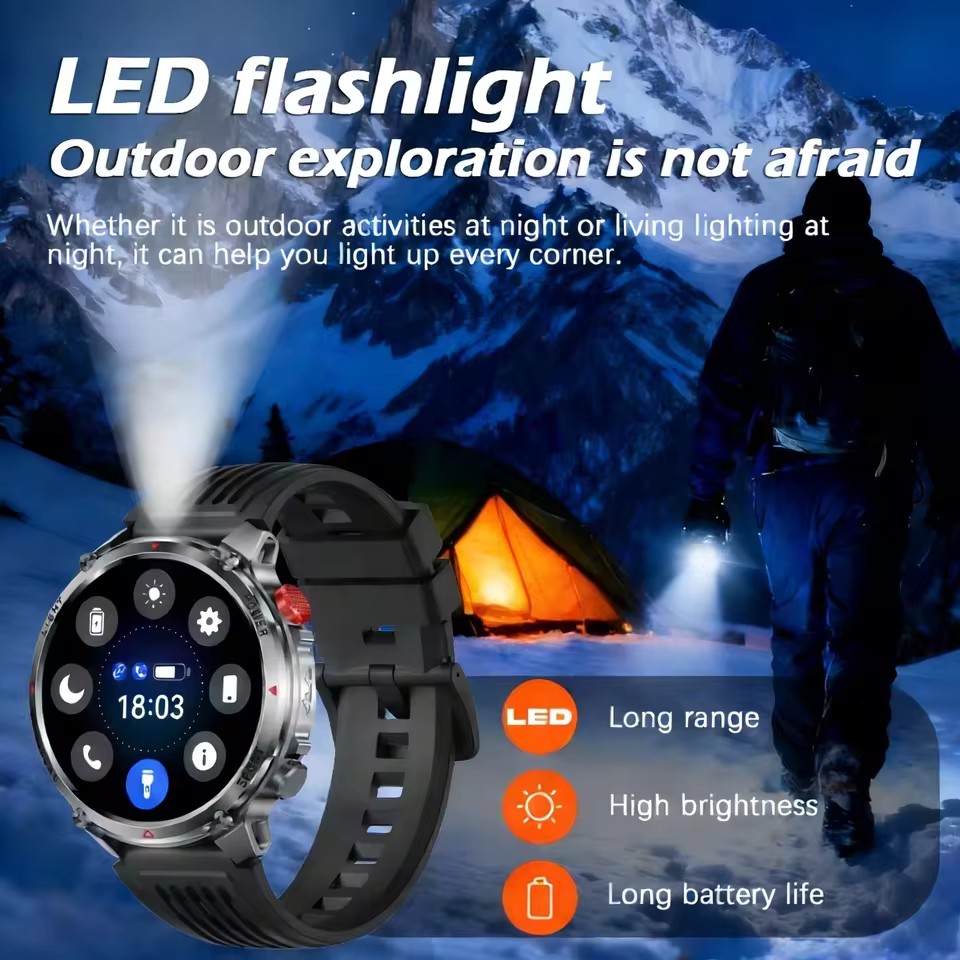 ساعة ذكية عسكرية جديدة للرجال  - مراجعة Outdoor Lighting Perspectives وسعره