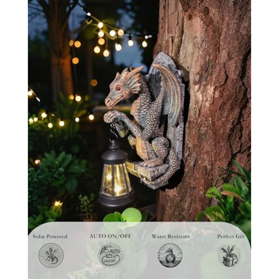 فانوس شمسي على شكل تمثال تنين  - مراجعة Outdoor Lighting On Trees وسعره