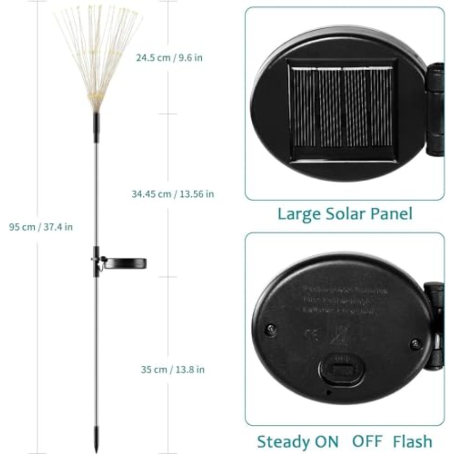 أضواء الألعاب النارية الشمسية، - مراجعة Outdoor Lighting For Patio وسعره
