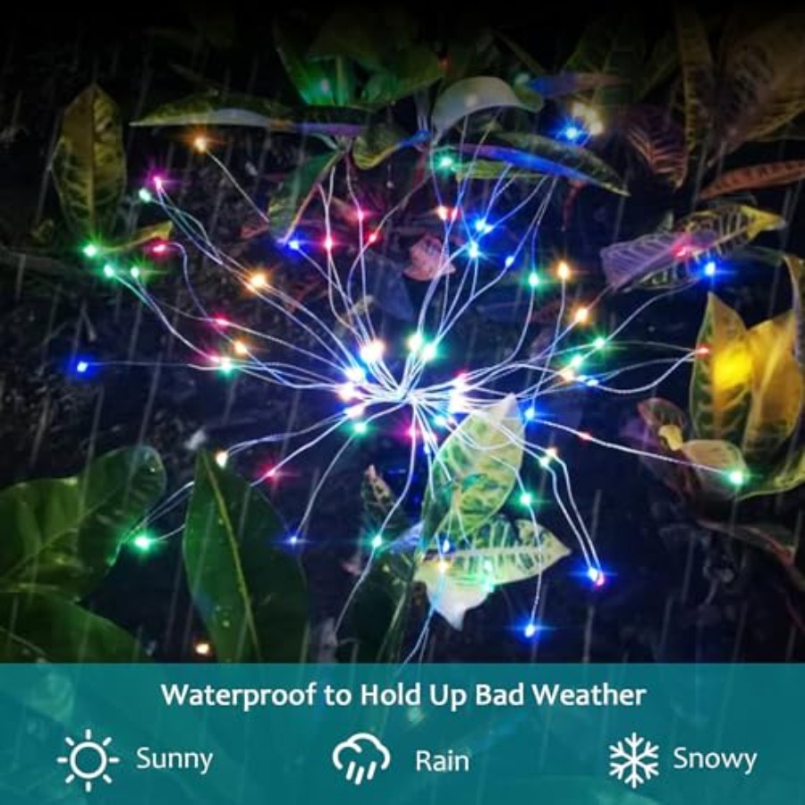 أضواء الألعاب النارية الشمسية، - مراجعة Outdoor Lighting For Patio وسعره