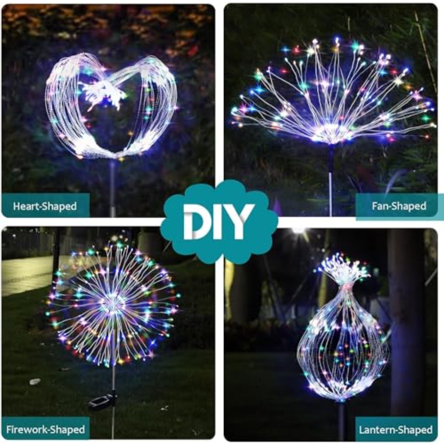 أضواء الألعاب النارية الشمسية، - مراجعة Outdoor Lighting For Patio وسعره